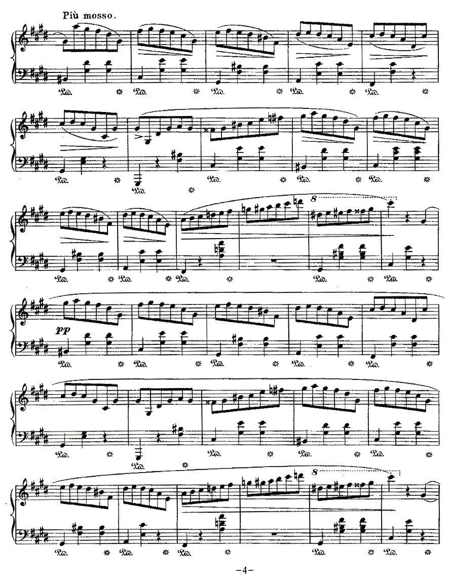valse，Op.64, No.2钢琴曲谱（图4）