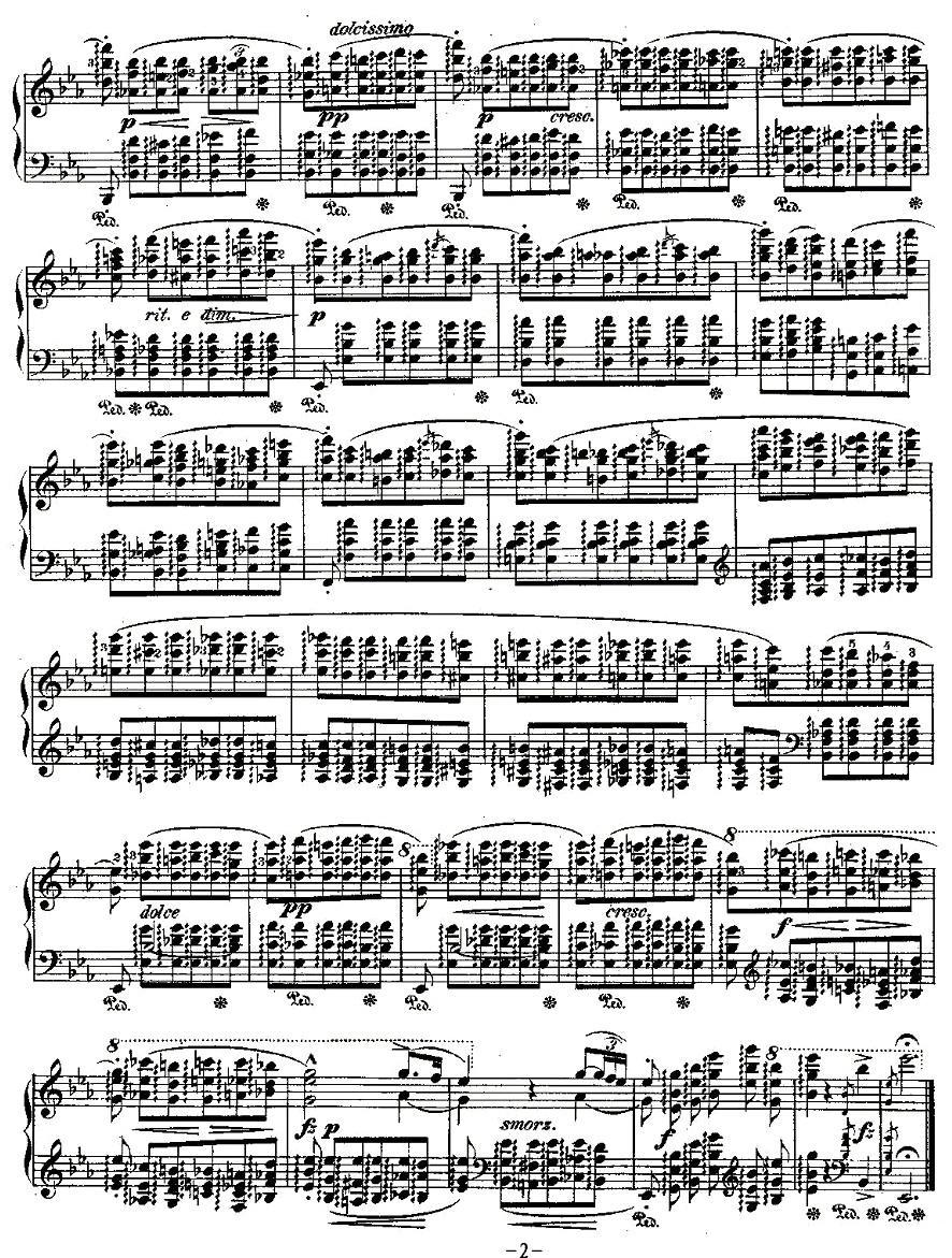 肖邦钢琴练习曲，Op.10之十一钢琴曲谱（图2）