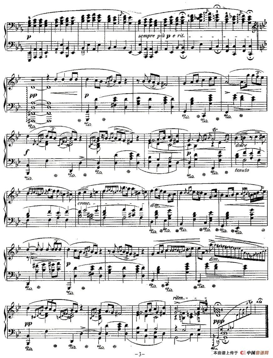 g小调夜曲Op.37－1（Deux  Nocturnes）钢琴曲谱（图2）