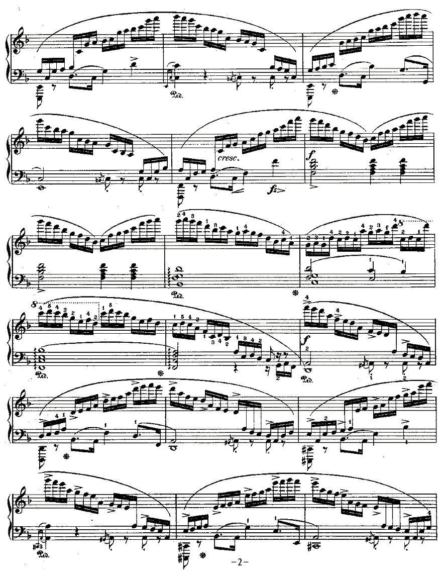 肖邦钢琴练习曲，Op.10之八钢琴曲谱（图2）