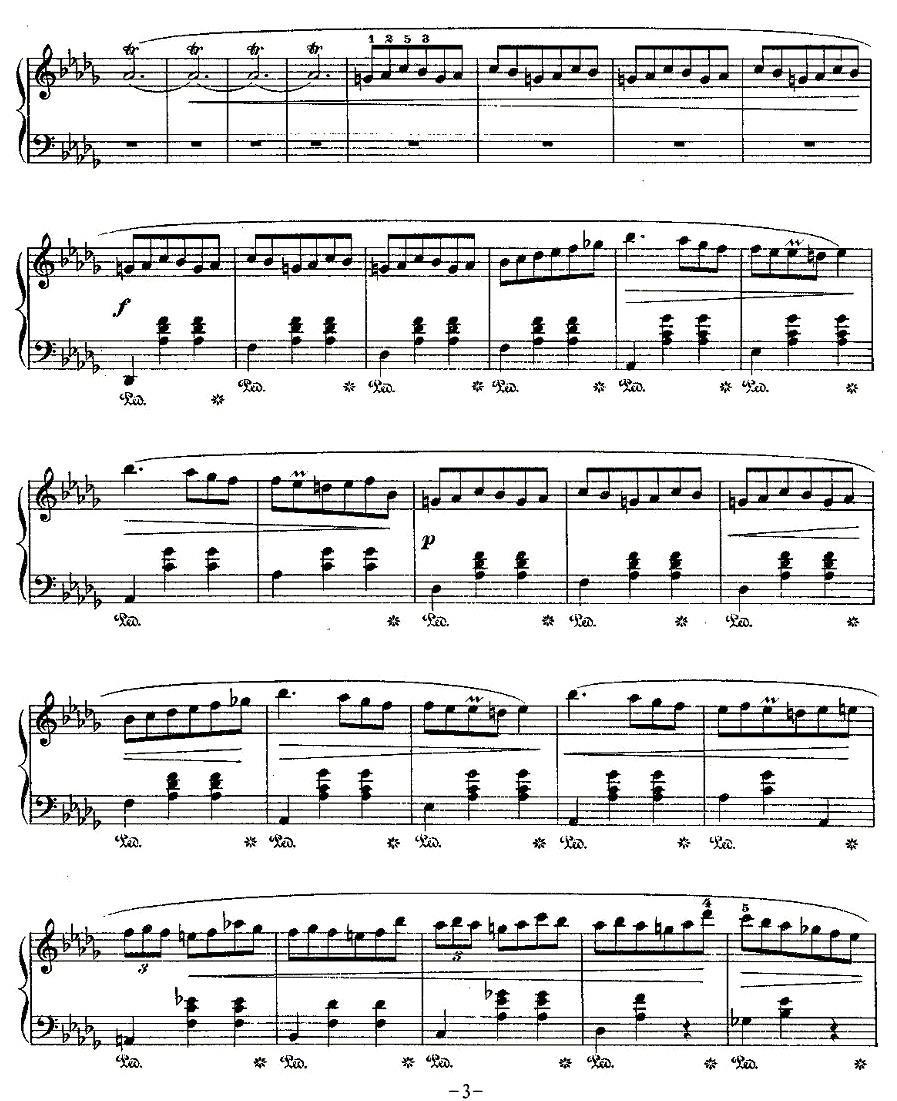 valse，Op.64, No.1钢琴曲谱（图3）