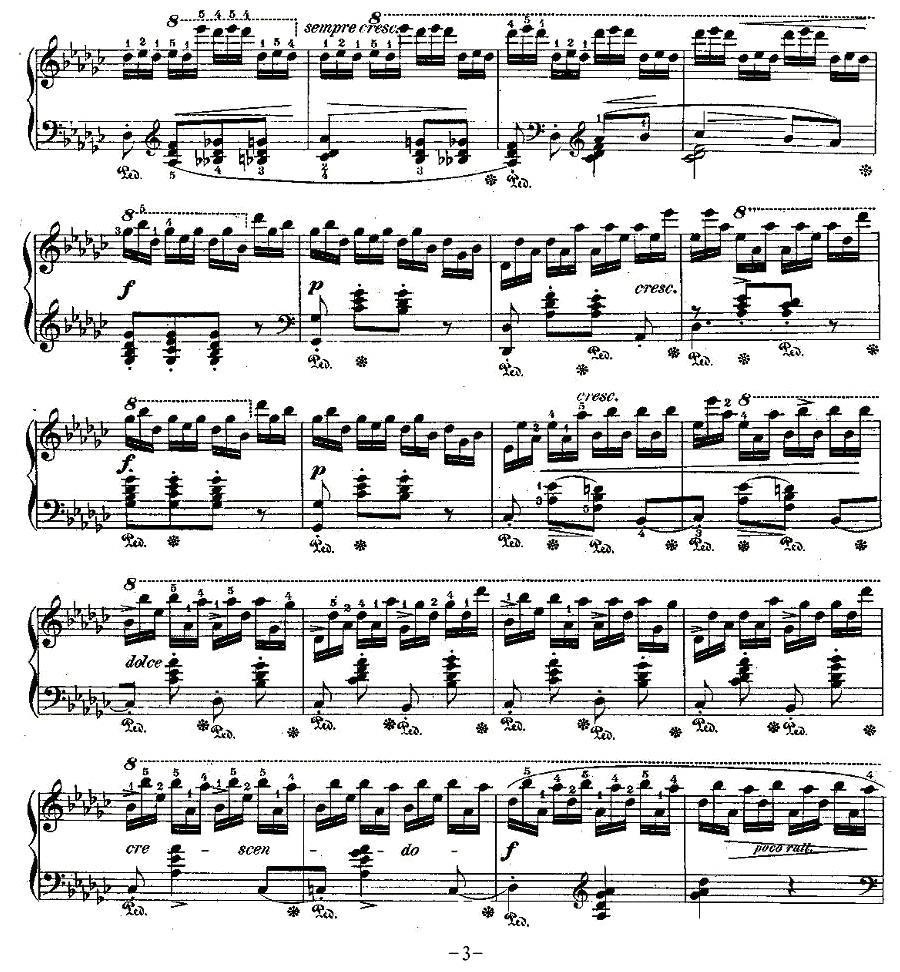 肖邦钢琴练习曲，Op.10之五钢琴曲谱（图3）