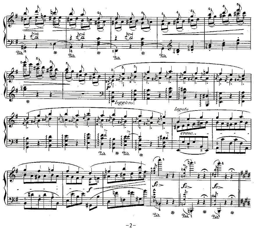 肖邦钢琴练习曲，Op.25之五钢琴曲谱（图2）