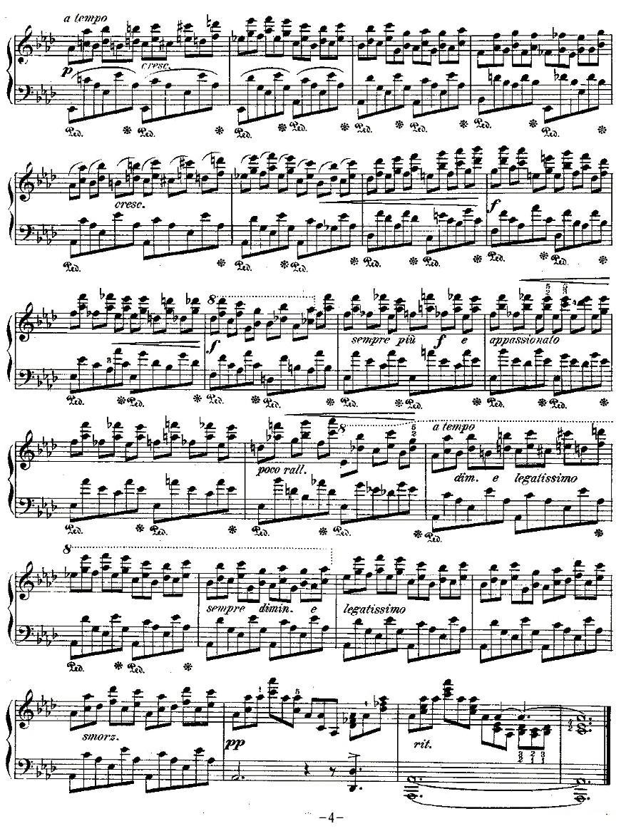 肖邦钢琴练习曲，Op.10之十钢琴曲谱（图4）