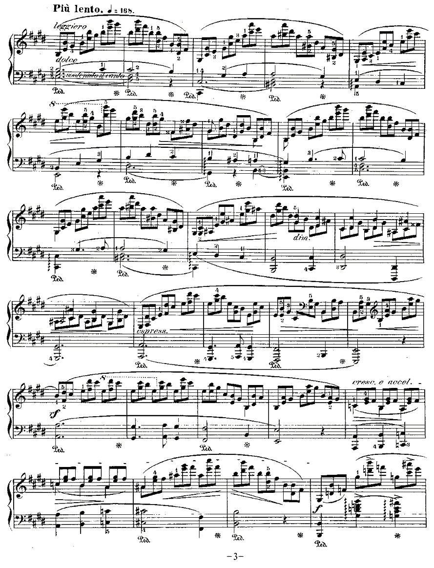 肖邦钢琴练习曲，Op.25之五钢琴曲谱（图3）