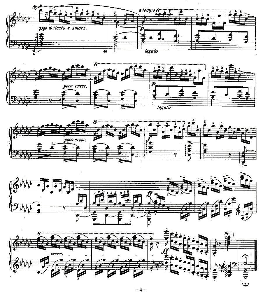 肖邦钢琴练习曲，Op.10之五钢琴曲谱（图4）