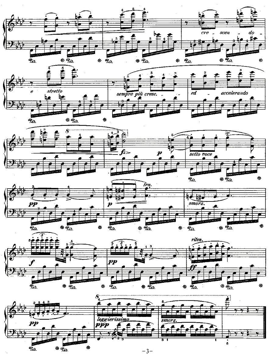 肖邦钢琴练习曲，Op.10之九钢琴曲谱（图3）