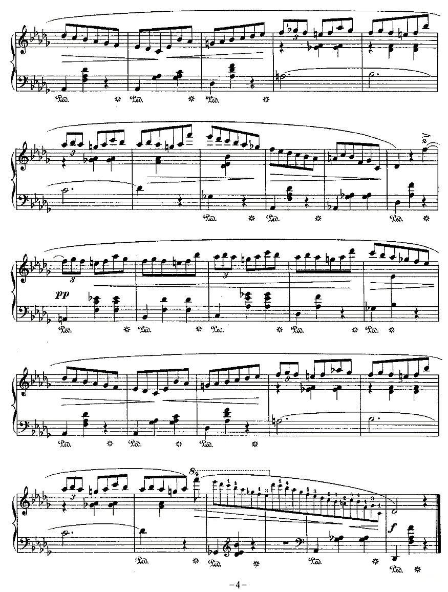 valse，Op.64, No.1钢琴曲谱（图4）
