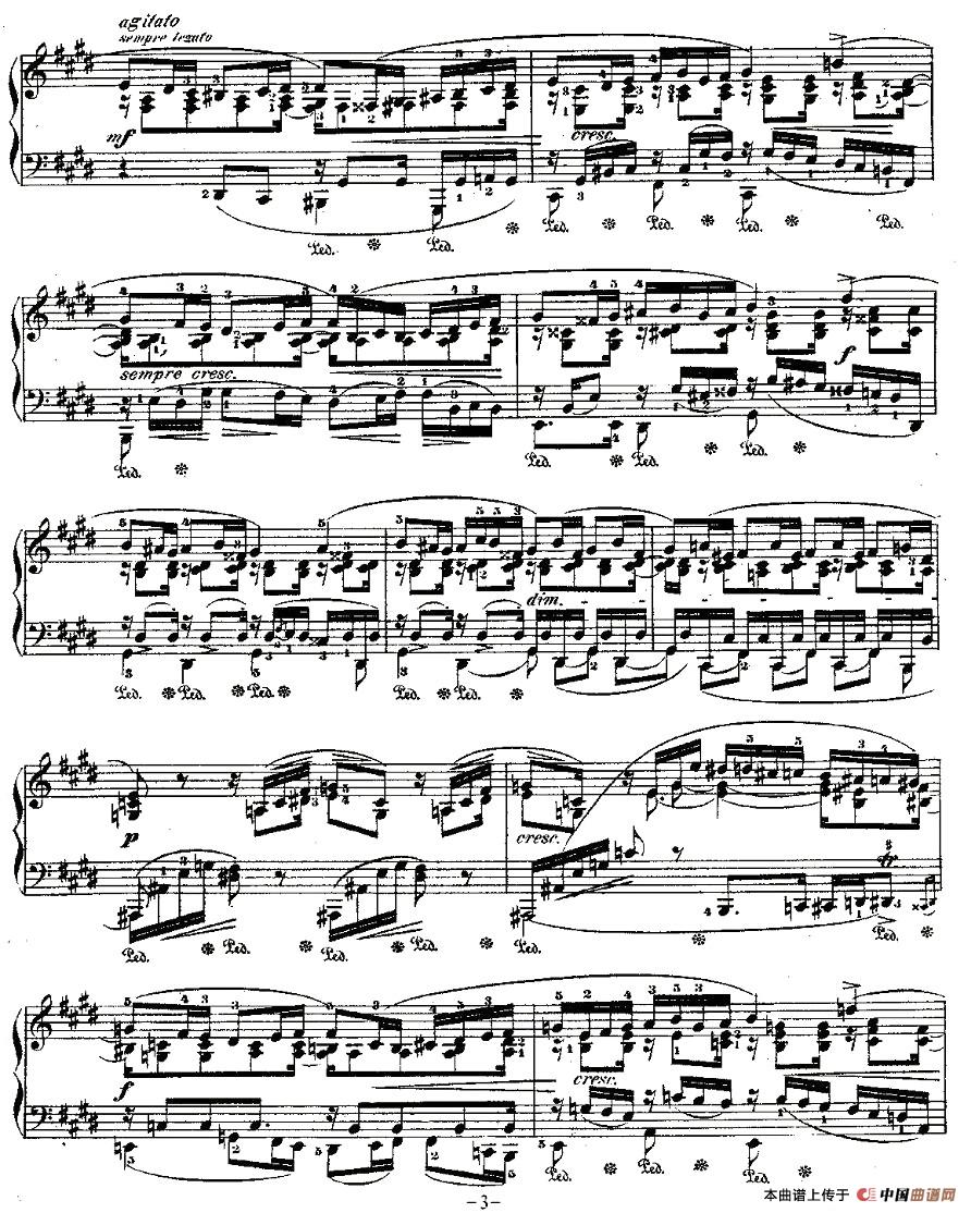 E大调夜曲Op.62－2（Deux  Nocturnes）钢琴曲谱（图2）