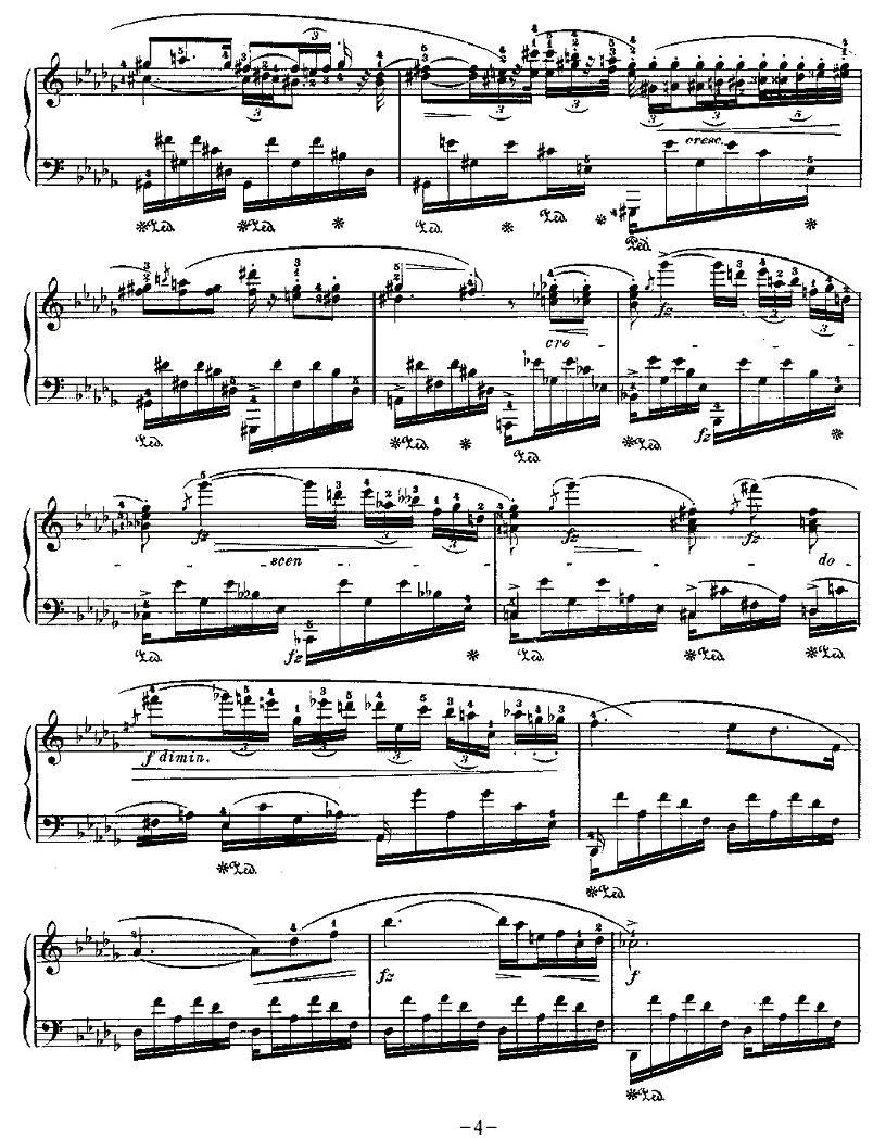 降D大调夜曲Op.27－2（Nocturne D-FLAT ）钢琴曲谱（图4）
