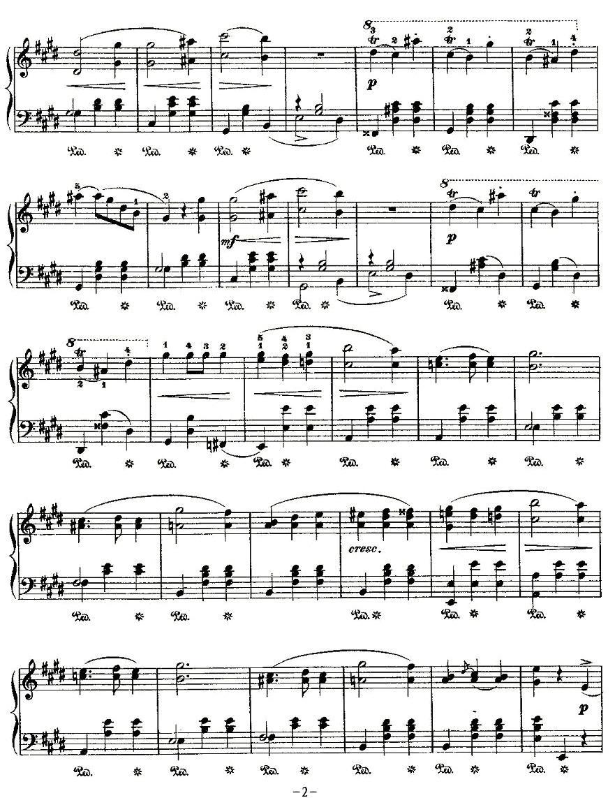 valse（第15首）钢琴曲谱（图2）