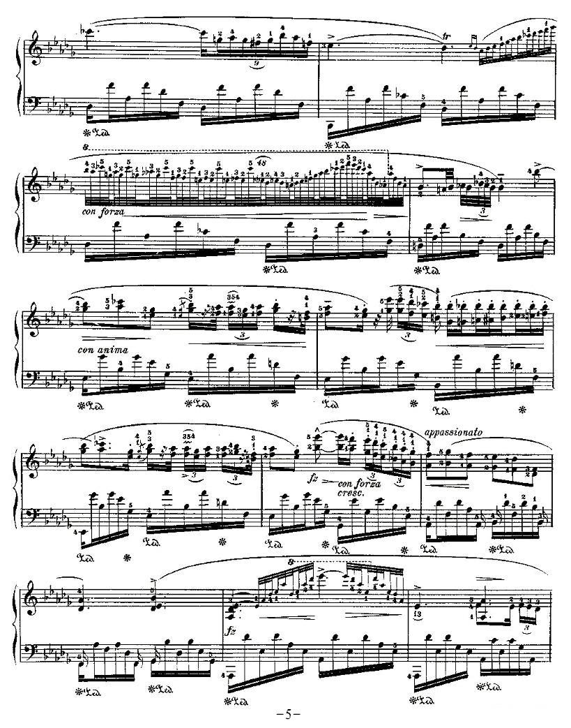 降D大调夜曲Op.27－2（Nocturne D-FLAT ）钢琴曲谱（图5）