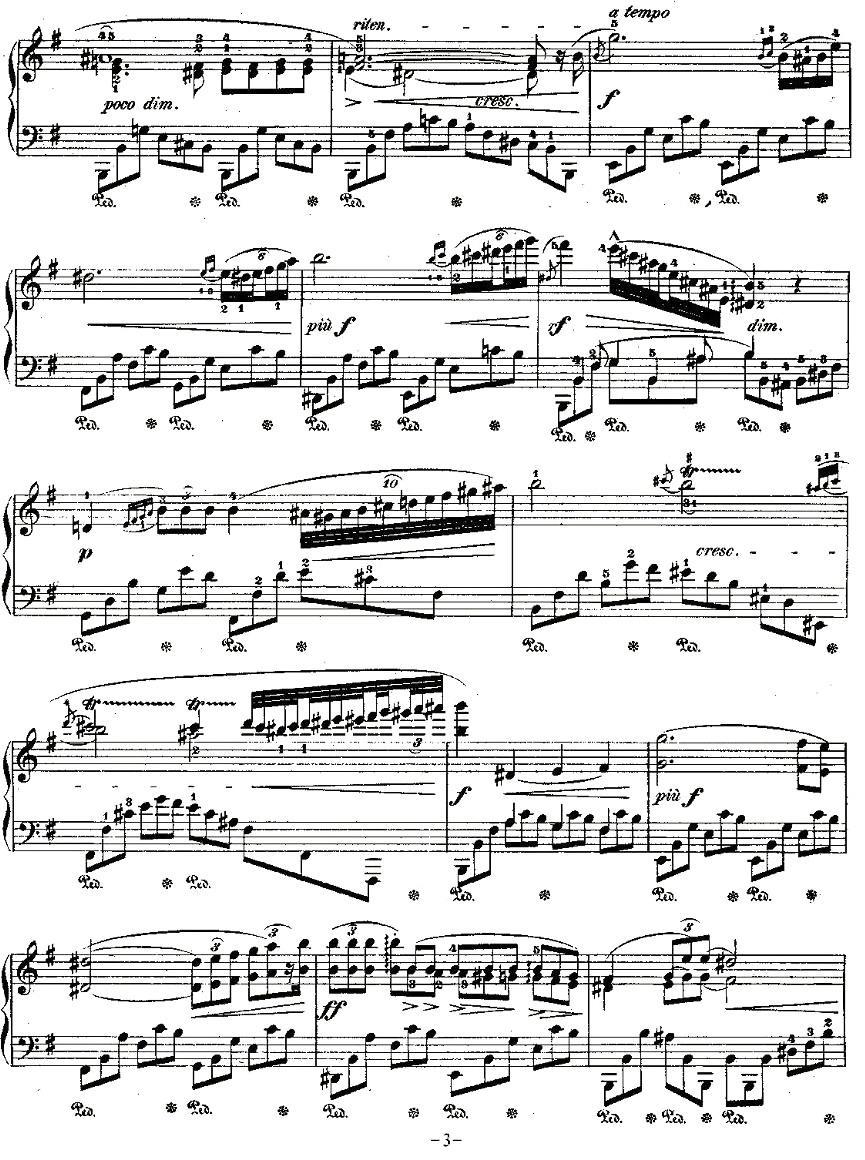 E小调夜曲Op.72－1（Nocturne）钢琴曲谱（图3）
