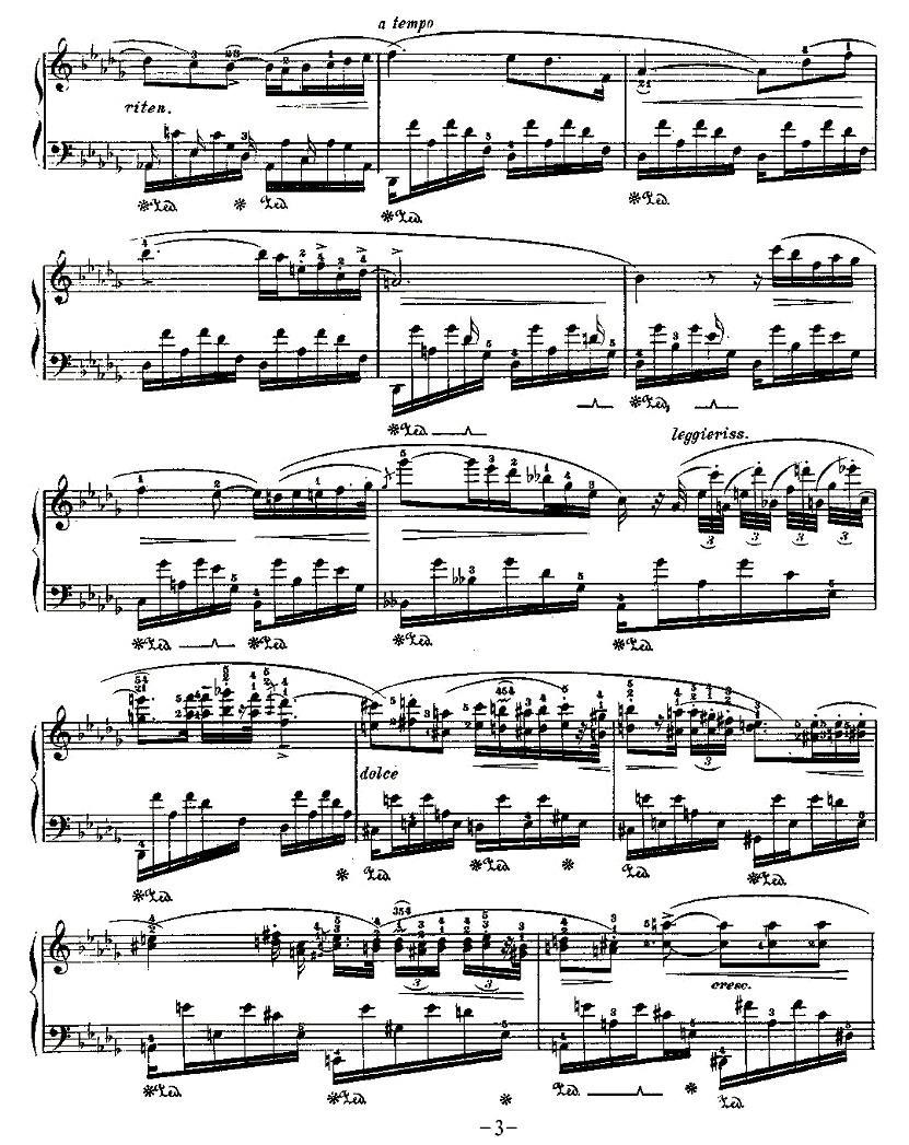 降D大调夜曲Op.27－2（Nocturne D-FLAT ）钢琴曲谱（图3）