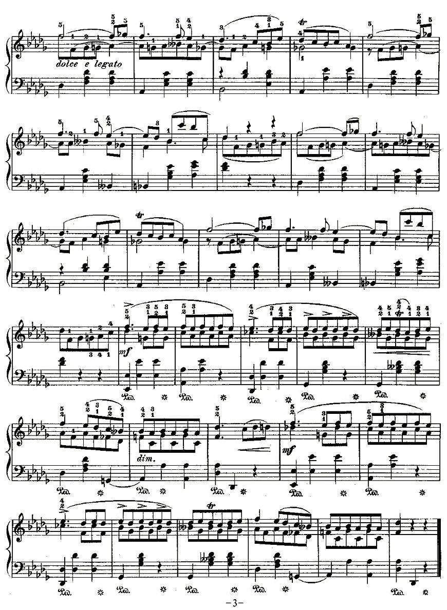 valse，Op.70, No.3钢琴曲谱（图3）
