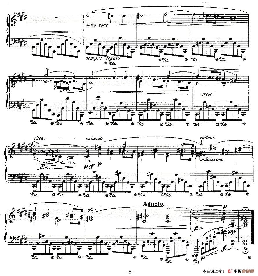 升C大调夜曲Op.27-1（Deux  Nocturnes）钢琴曲谱（图3）
