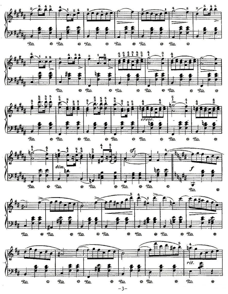valse，Op.69, No.2钢琴曲谱（图3）