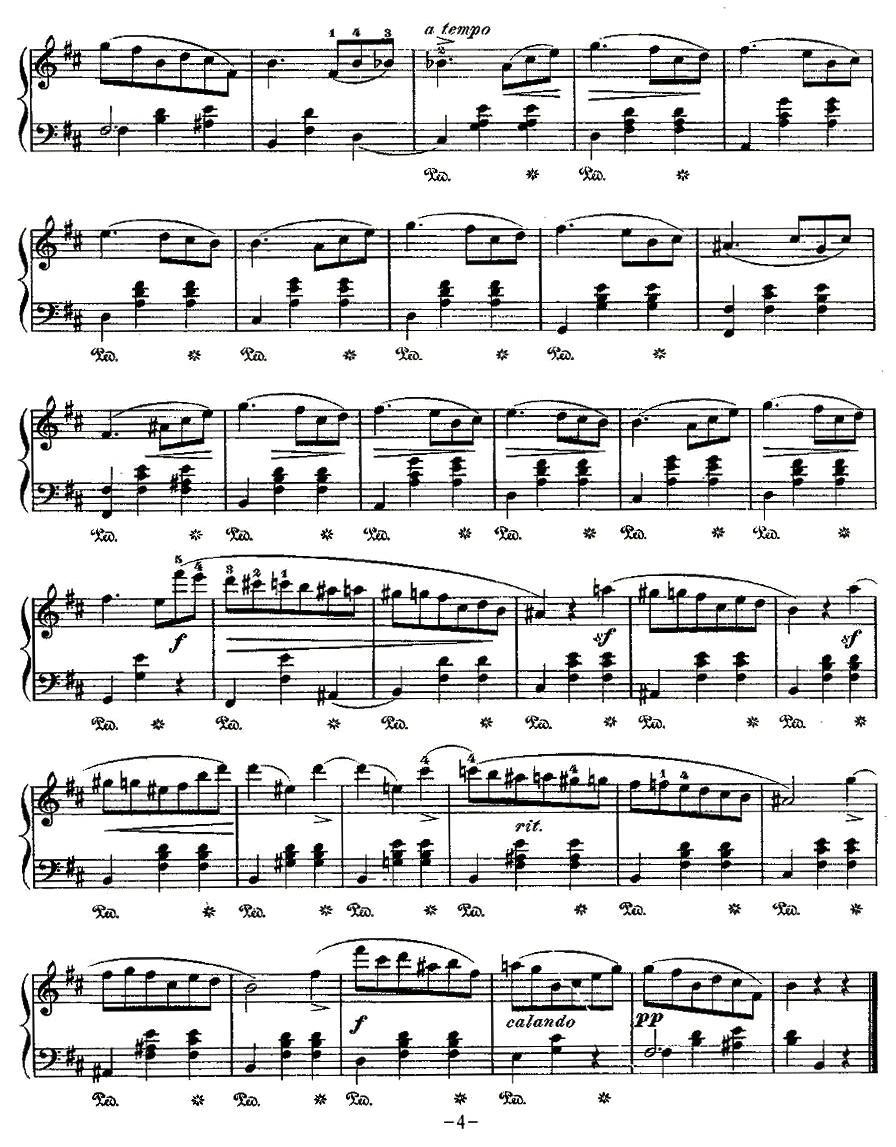 valse，Op.69, No.2钢琴曲谱（图4）
