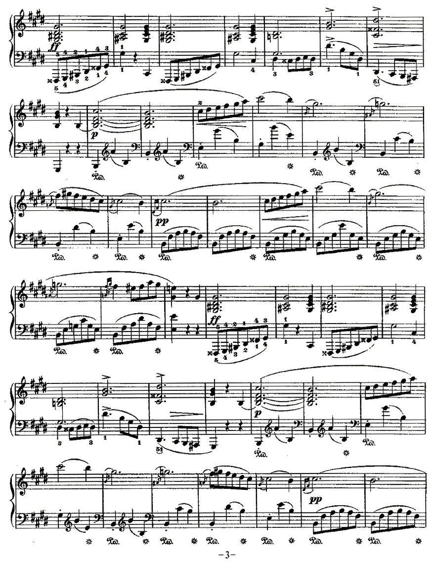 valse（第14首）钢琴曲谱（图3）
