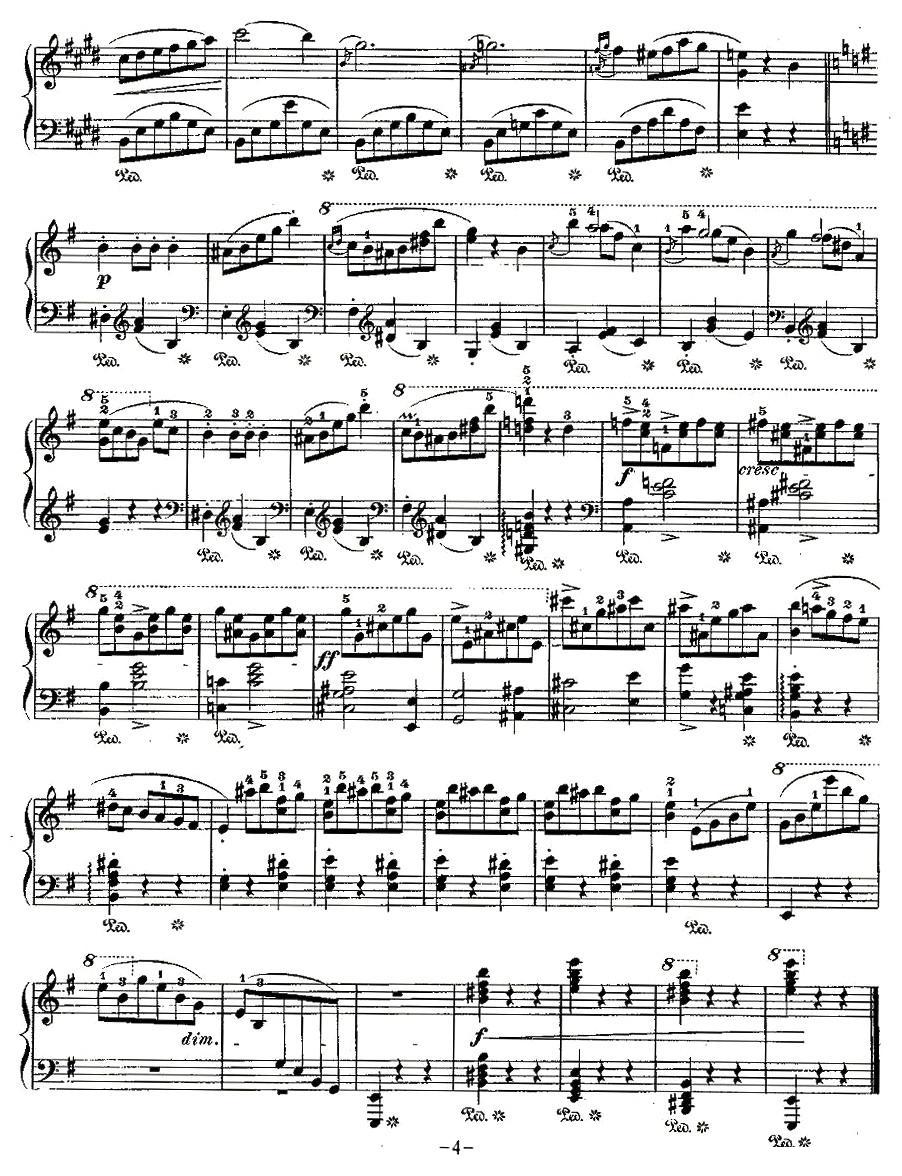 valse（第14首）钢琴曲谱（图4）
