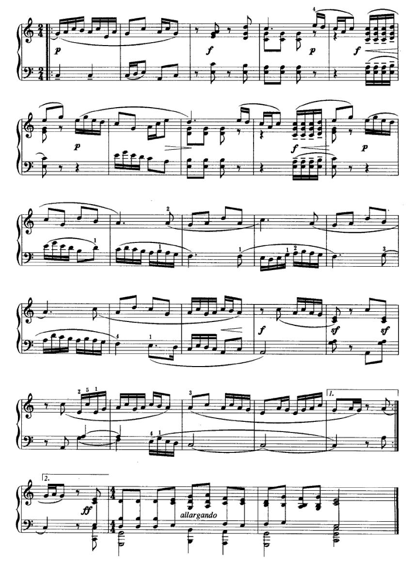 走马（粤曲三首之一）钢琴曲谱（图2）
