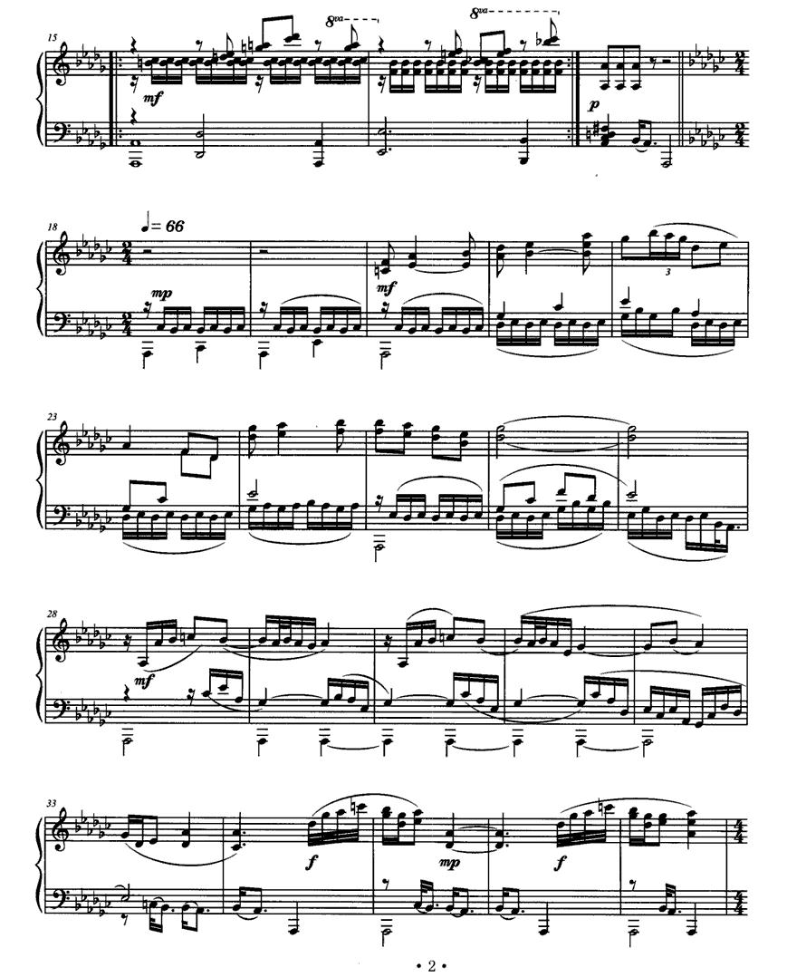 故乡的家钢琴曲谱（图2）