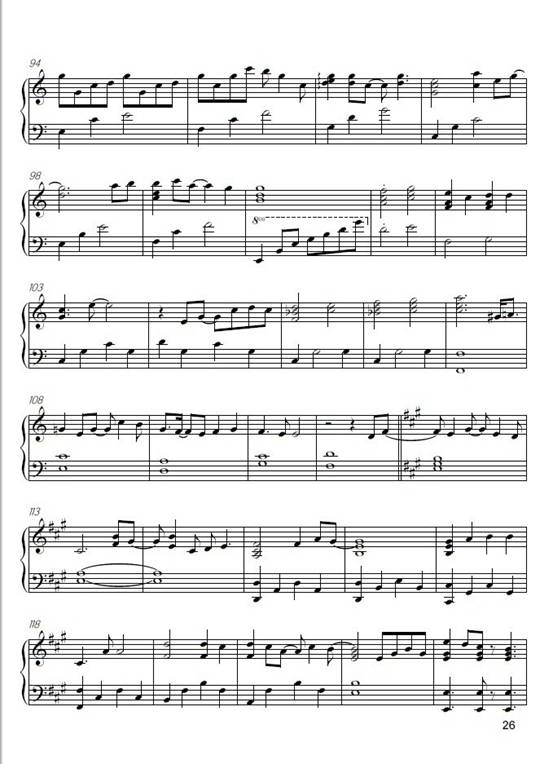 仙境传说 普隆德拉 五线谱钢琴曲谱（图4）