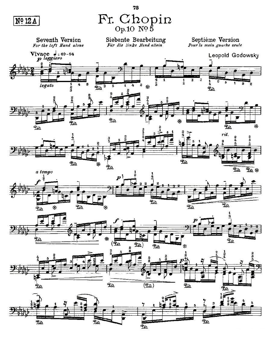 肖邦《练习曲》Fr.Chopin Op.10 No5-7钢琴曲谱（图1）