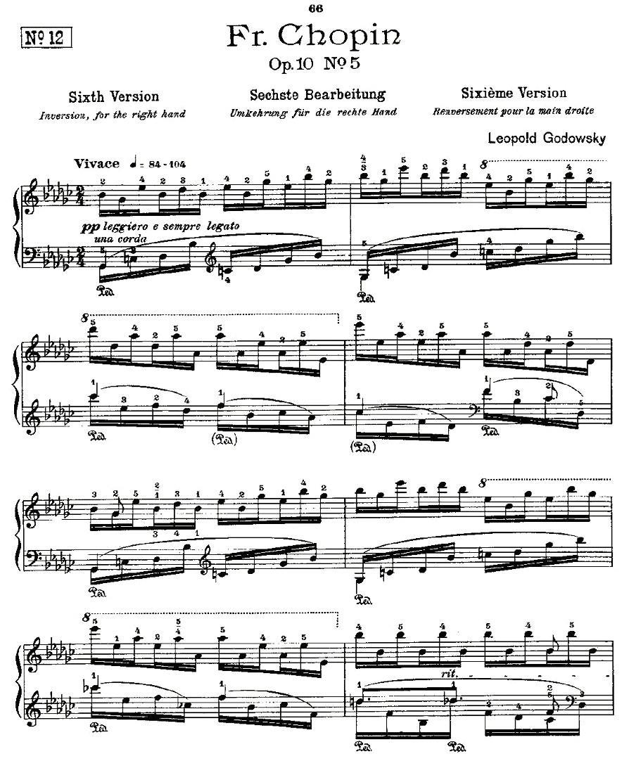 肖邦《练习曲》Fr.Chopin Op.10 No5-6钢琴曲谱（图1）