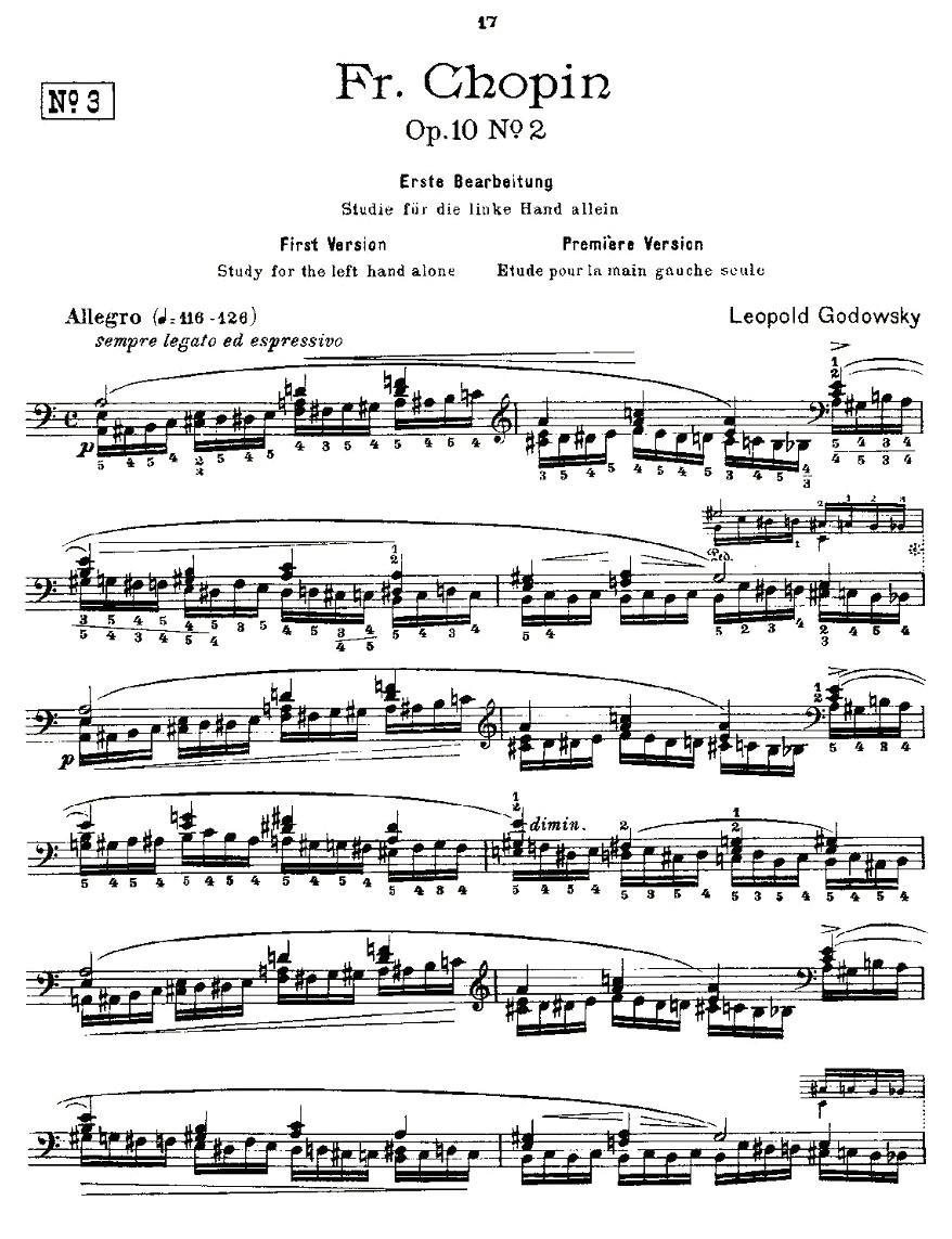 肖邦《练习曲》Fr.Chopin Op.10 No2-1钢琴曲谱（图1）