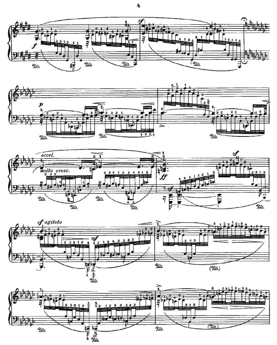 肖邦《练习曲》Fr.Chopin Op.10 No6钢琴曲谱（图4）