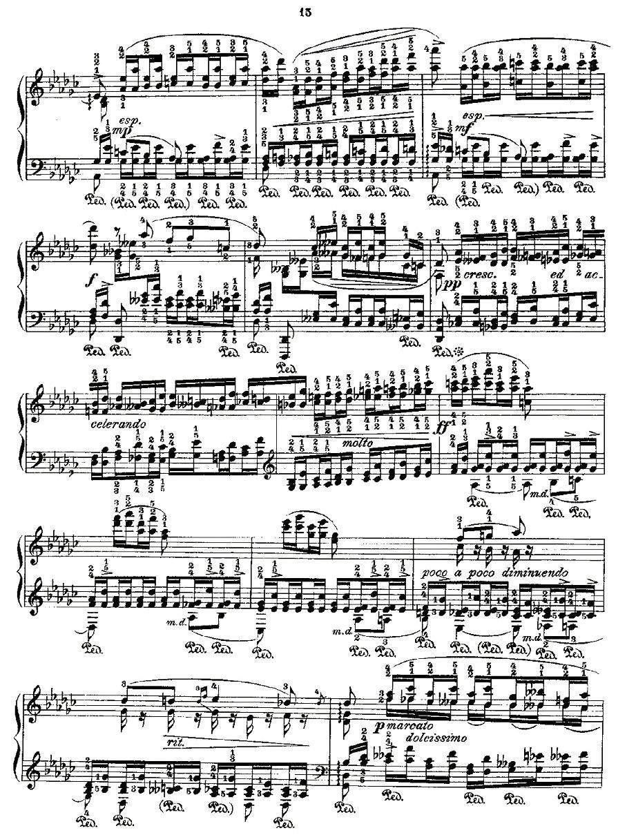 肖邦《练习曲》Fr.Chopin Op.10 No7-2钢琴曲谱（图3）