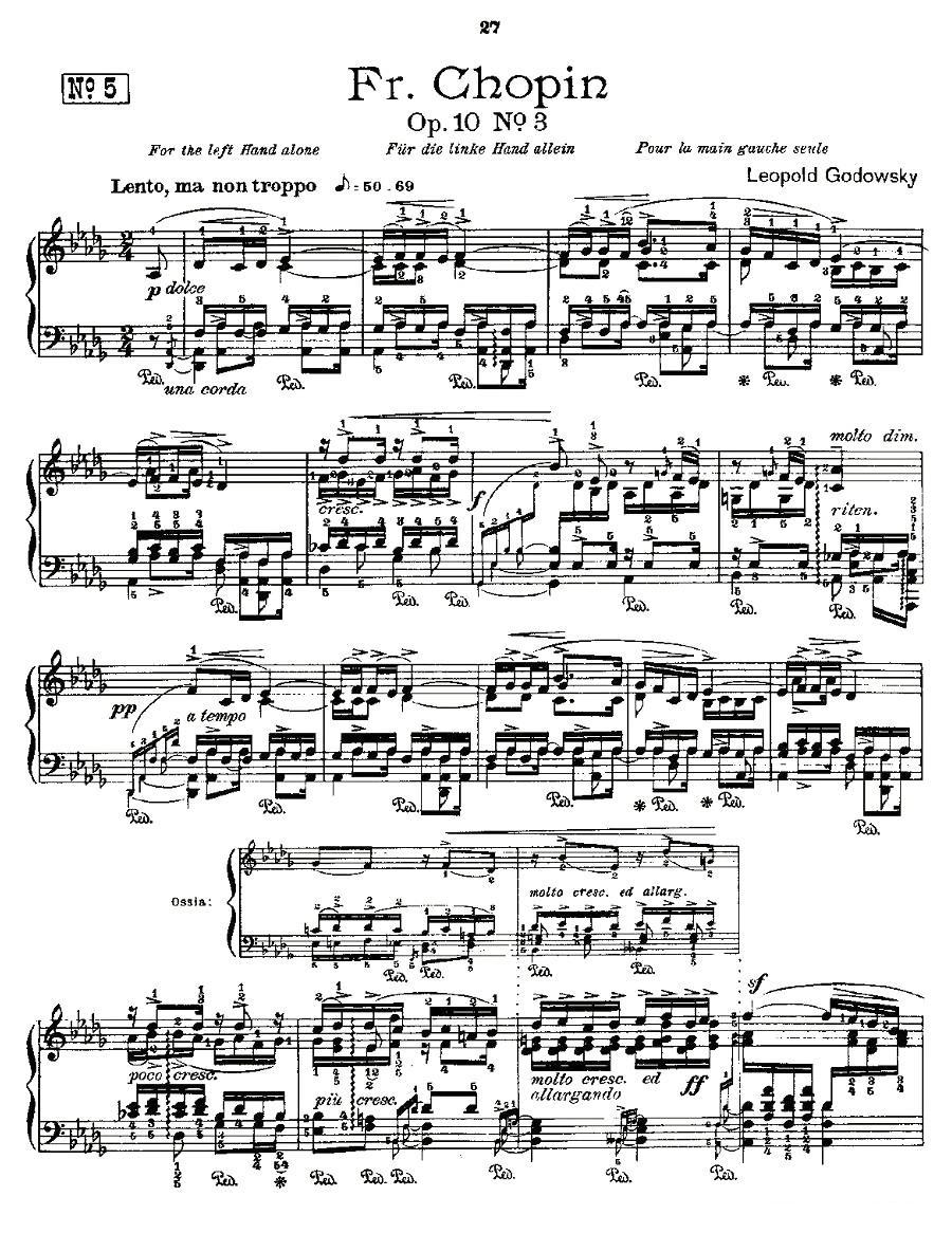肖邦《练习曲》Fr.Chopin Op.10 No3钢琴曲谱（图1）