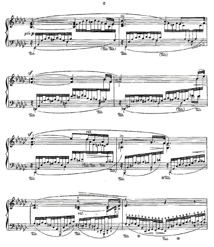肖邦《练习曲》Fr.Chopin Op.10 No6钢琴曲谱（图2）