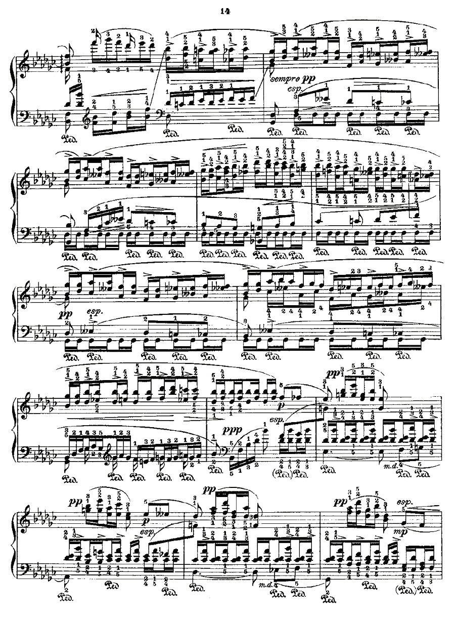 肖邦《练习曲》Fr.Chopin Op.10 No7-2钢琴曲谱（图2）