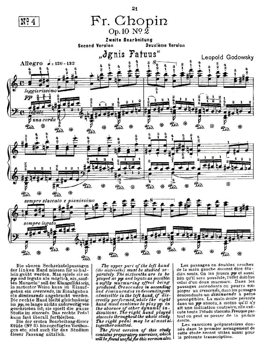 肖邦《练习曲》Fr.Chopin Op.10 No2-2钢琴曲谱（图1）