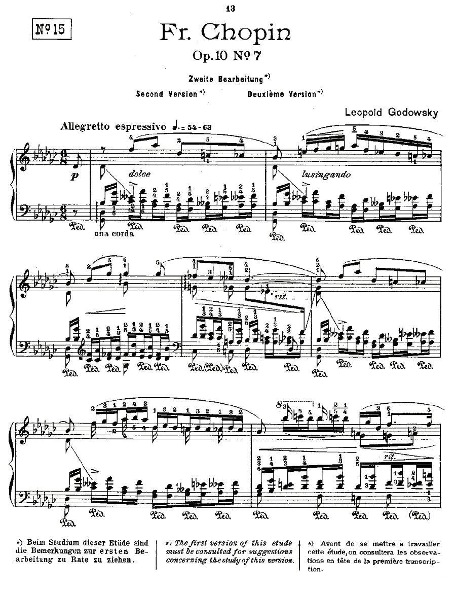 肖邦《练习曲》Fr.Chopin Op.10 No7-2钢琴曲谱（图1）