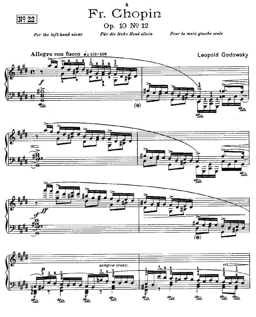 肖邦《练习曲》Fr.Chopin Op.10 No12钢琴曲谱（图1）