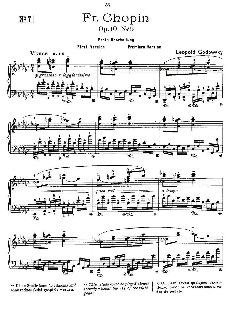 肖邦《练习曲》Fr.Chopin Op.10 No5-1钢琴曲谱（图1）