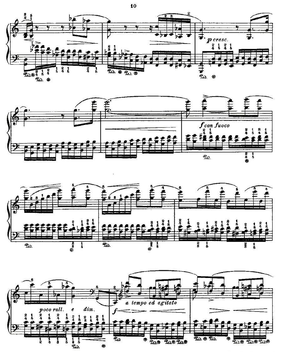 肖邦《练习曲》Fr.Chopin Op.10 No7-1钢琴曲谱（图3）