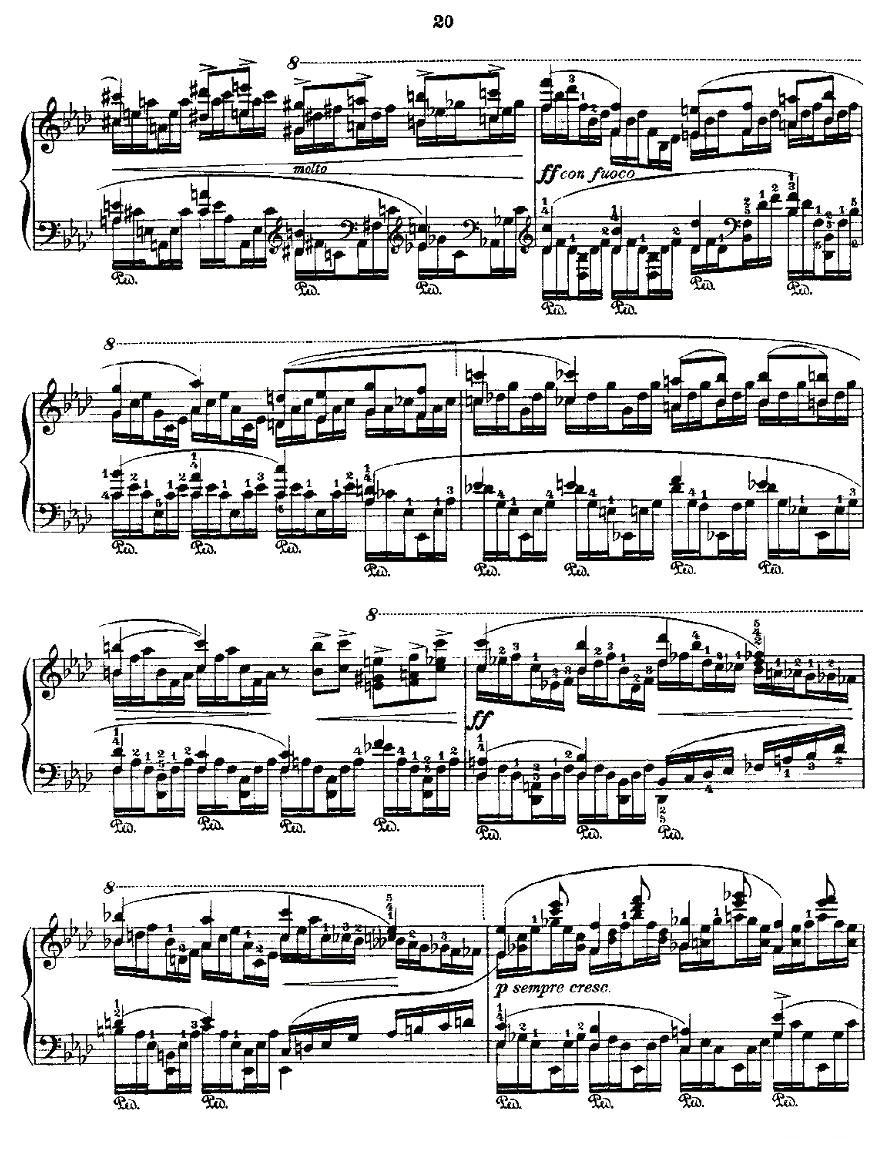 肖邦《练习曲》Fr.Chopin Op.25 No1-2钢琴曲谱（图4）