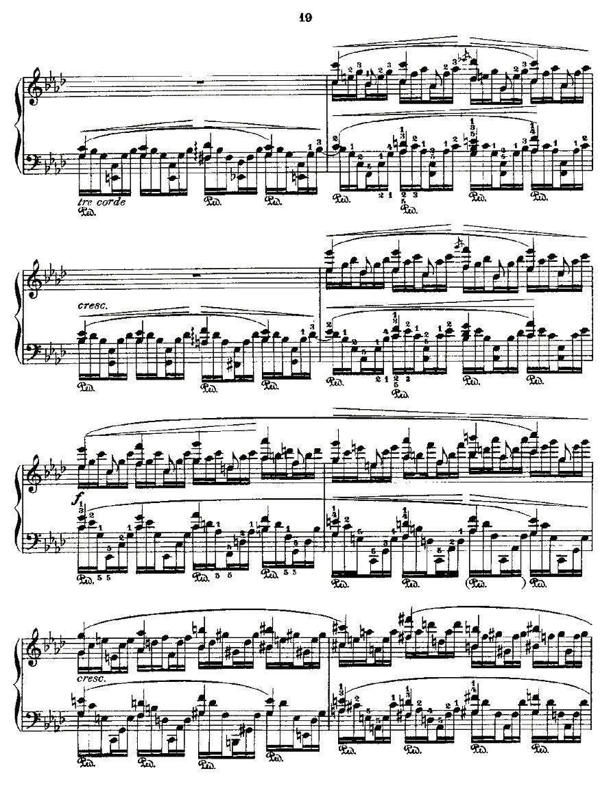肖邦《练习曲》Fr.Chopin Op.25 No1-2钢琴曲谱（图3）