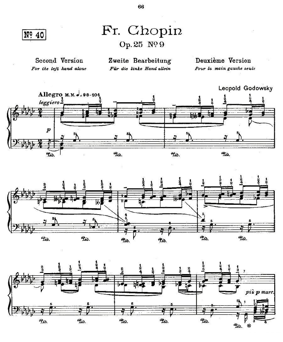 肖邦《练习曲》Fr.Chopin Op.25 No9-2钢琴曲谱（图1）