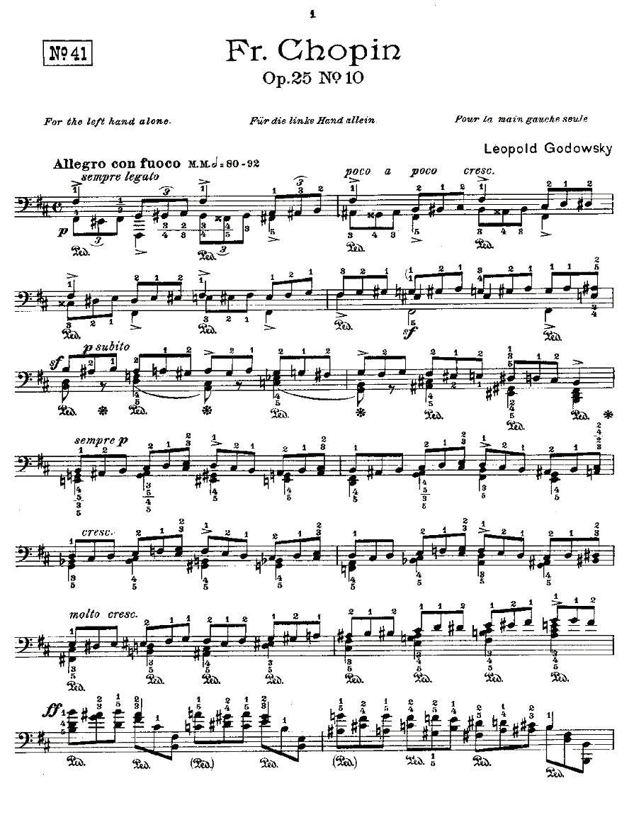 肖邦《练习曲》Fr.Chopin Op.25 No10钢琴曲谱（图1）
