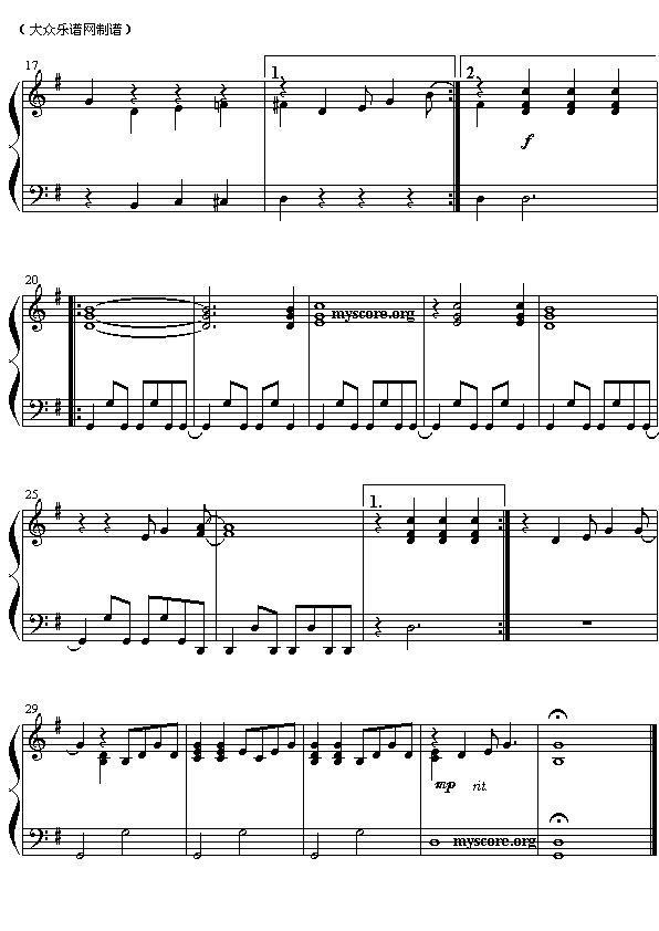 快乐日子钢琴曲谱（图2）
