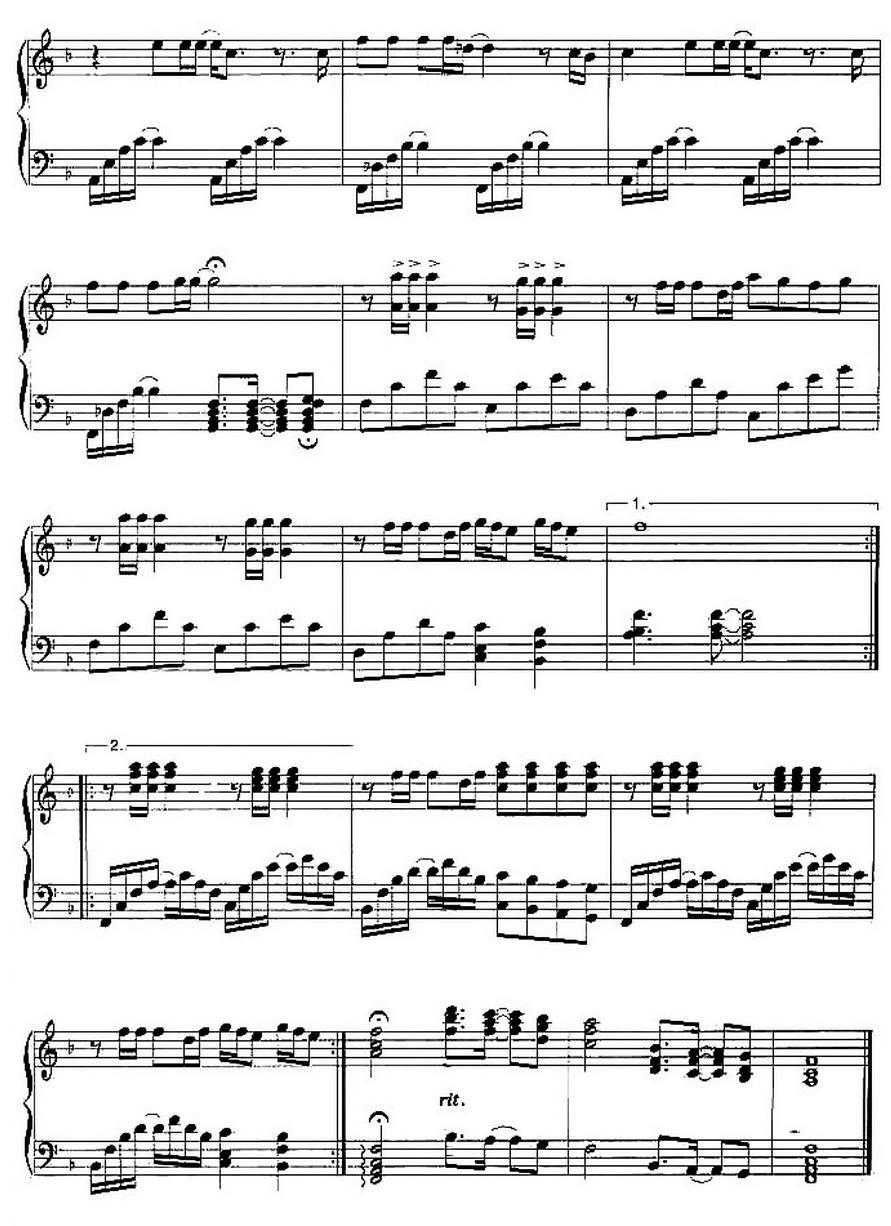 假天真钢琴曲谱（图2）