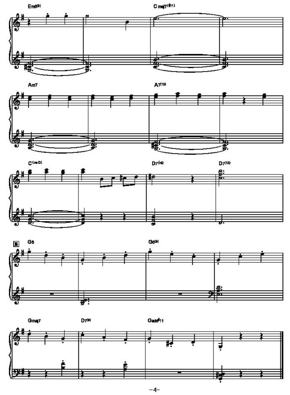 我的最爱（爵士钢琴）钢琴曲谱（图4）
