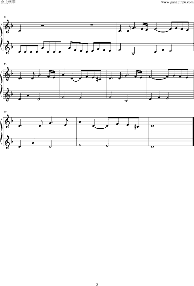 les choristes 放牛班的春天钢琴曲谱（图3）