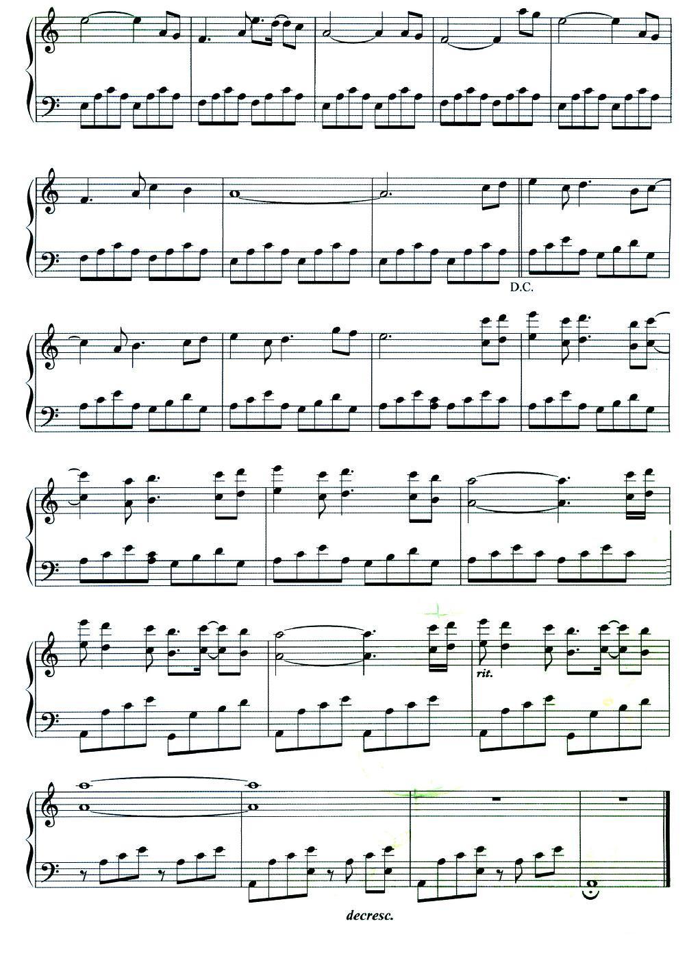 无垠水平线钢琴曲谱（图2）