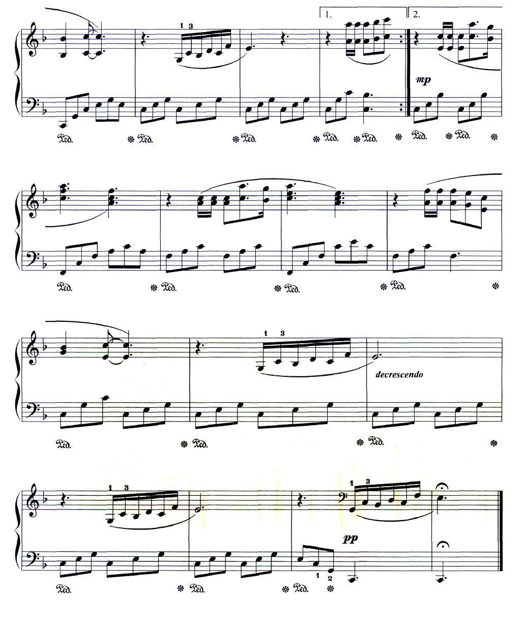杜兰的旋律钢琴曲谱（图2）
